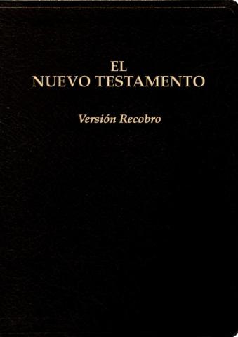 Nuevo Testamento, Versión Recobro (Piel fabricada, 7" x 4 7/8", negro, con notas)